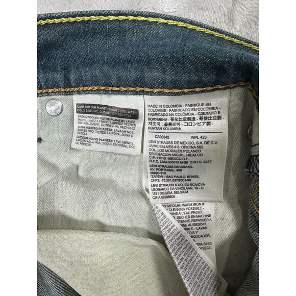 Levis Strauss 511 Men's Slim Straight Blue Distressed Jeans (32x30) - Picture 10 of 10